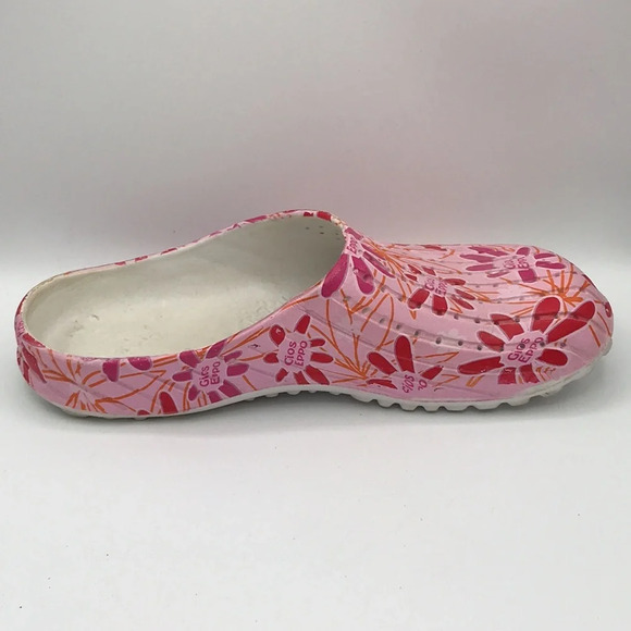 Gioseppo pink floral print plastic slides, 9 - Picture 6 of 8